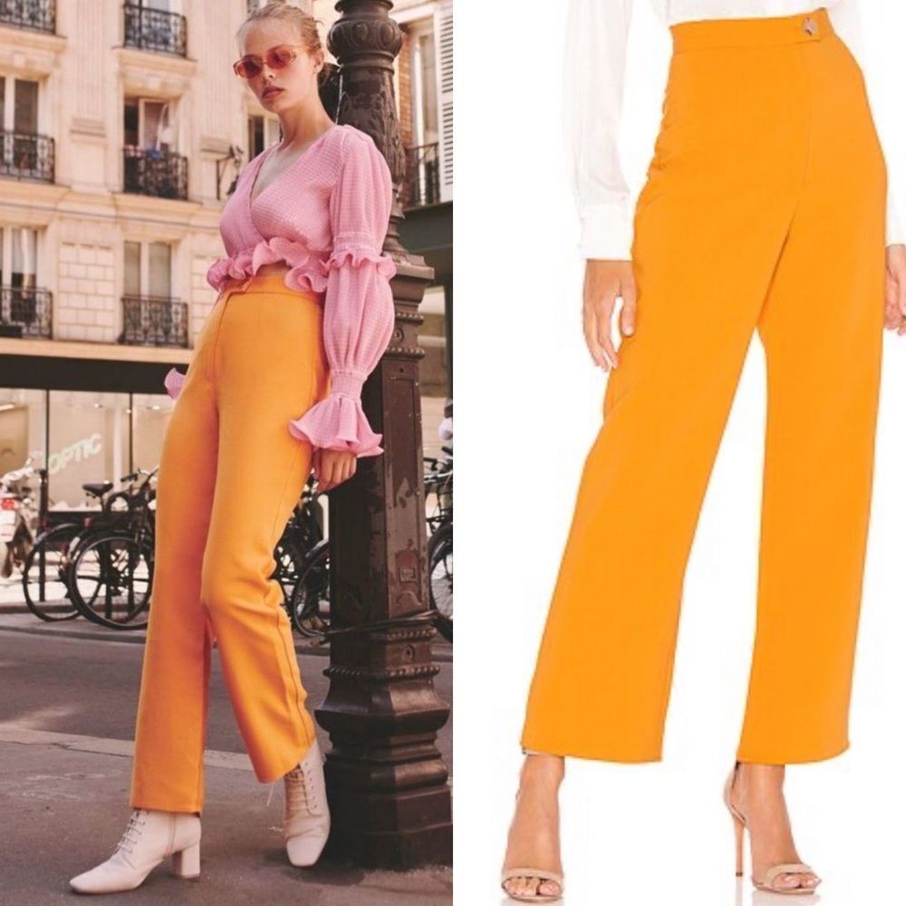 KEEPSAKE the label orange high rise trouser pants urban outfitters women’s 4